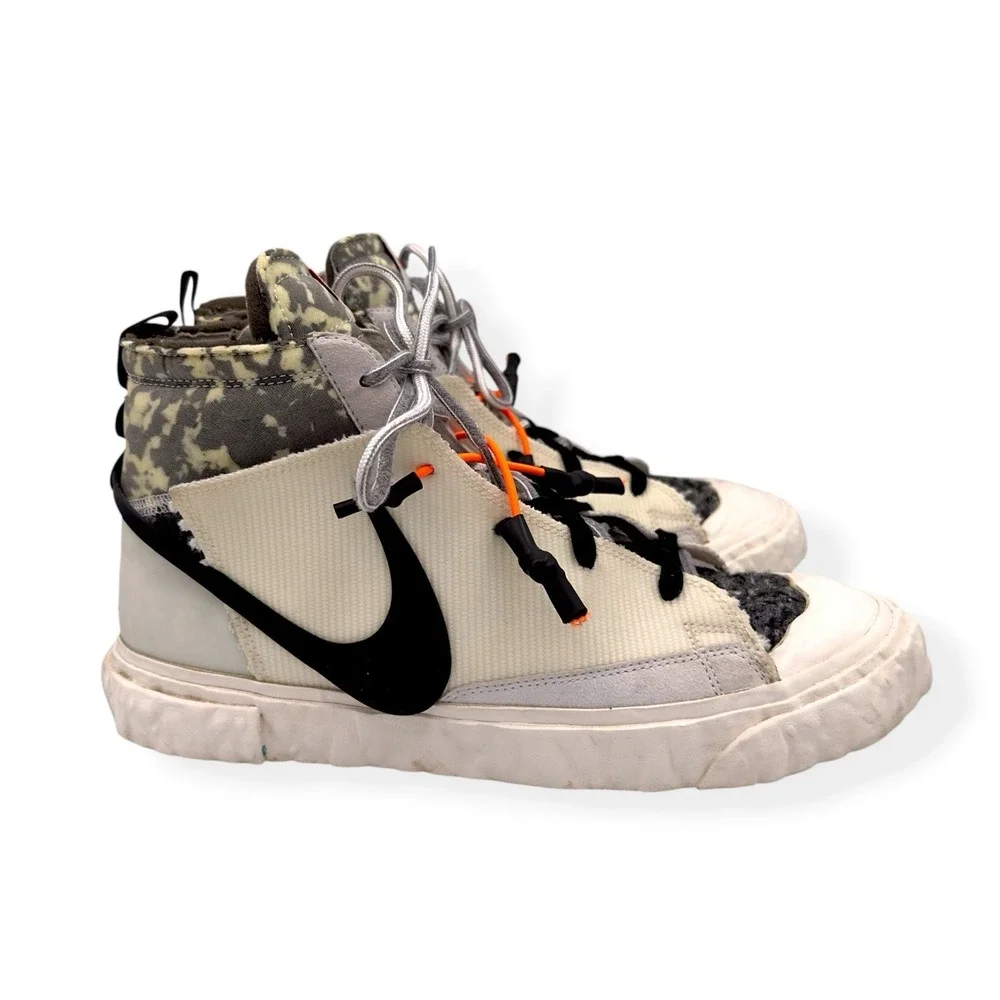 Nike Blazer Mid READYMADE White Camo Mid Top Sneakers CZ3589-100 Men's Size 10